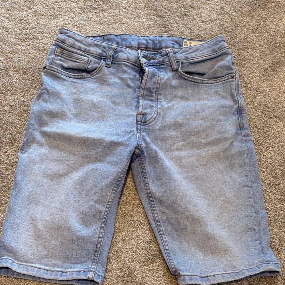 Men's Primark Blue Denim Shorts
